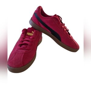 Puma Club Era II Casual Sneakers Red Black Womens Size 6 NWOT